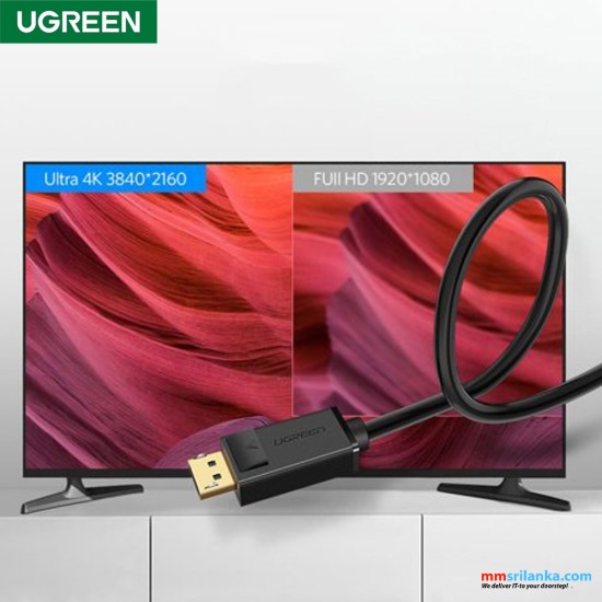UGREEN DisplayPort Male to Male Cable 1.5m (Black)